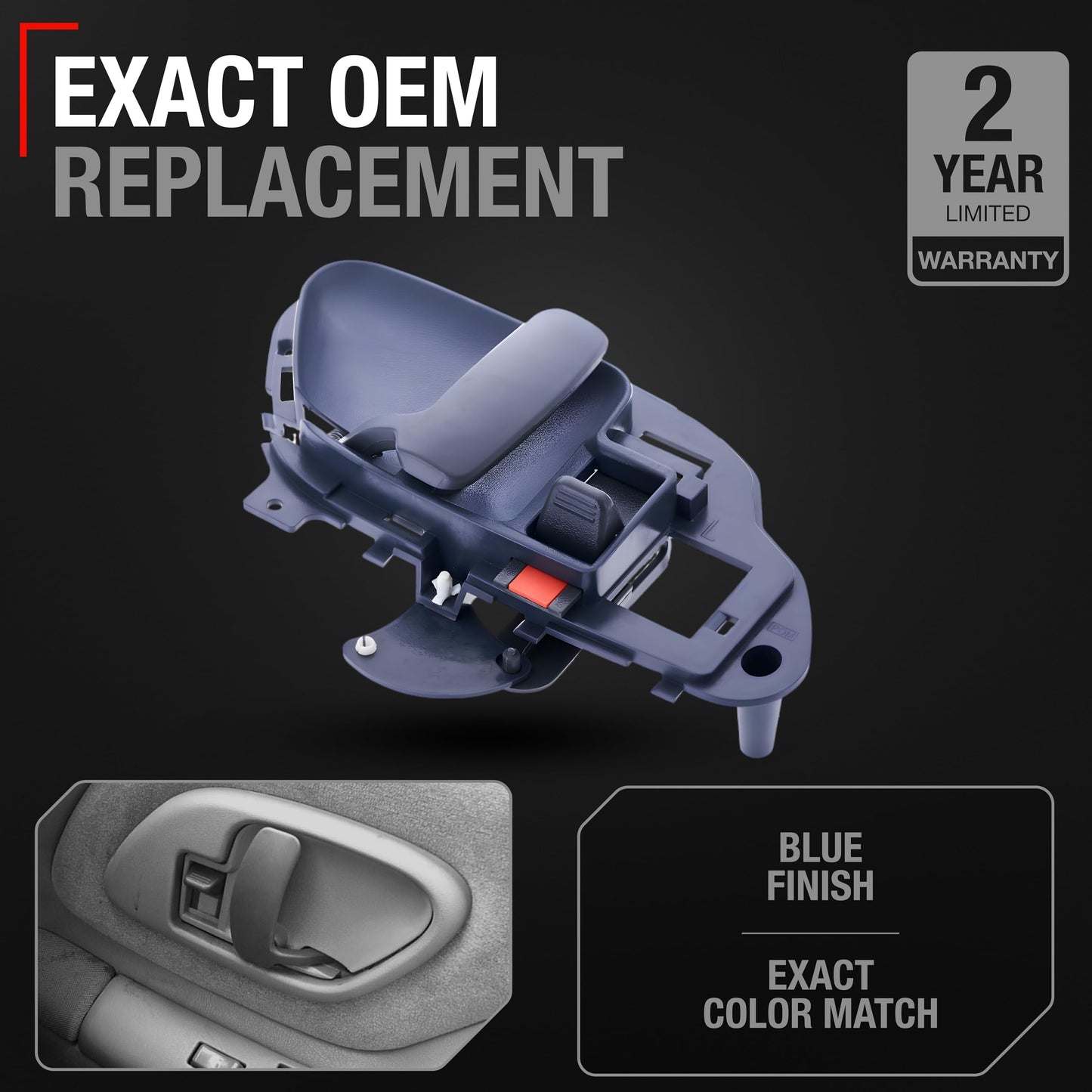 Chevrolet GMC Suburban C/K C3500HD C5500 Interior Door Handle - Front/Rear Driver Side - Blue - Front & Rear Left Side