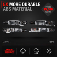 2007-2014 Chevrolet Avalanche Silverado 1500 2500 3500 Suburban Tahoe GMC Sierra 1500 2500 3500 Yukon XL Exterior Front/Rear Driver & Passenger Door Handle - Front & Rear Right Passenger & Left Driver Sides