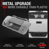 2007-2013 Toyota Tundra Tailgate Handle Assembly Replacement Upgraded Metal - Exterior Tailgate Latch Textured Black - Upgraded Metal Handle