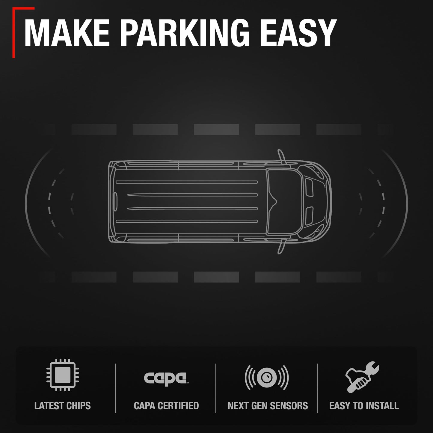 2019-2022 Ford Transit Car Parking Sensors - Front or Rear Bumper Parking Aid Sensor, Backup Reverse Parking Assist Kit