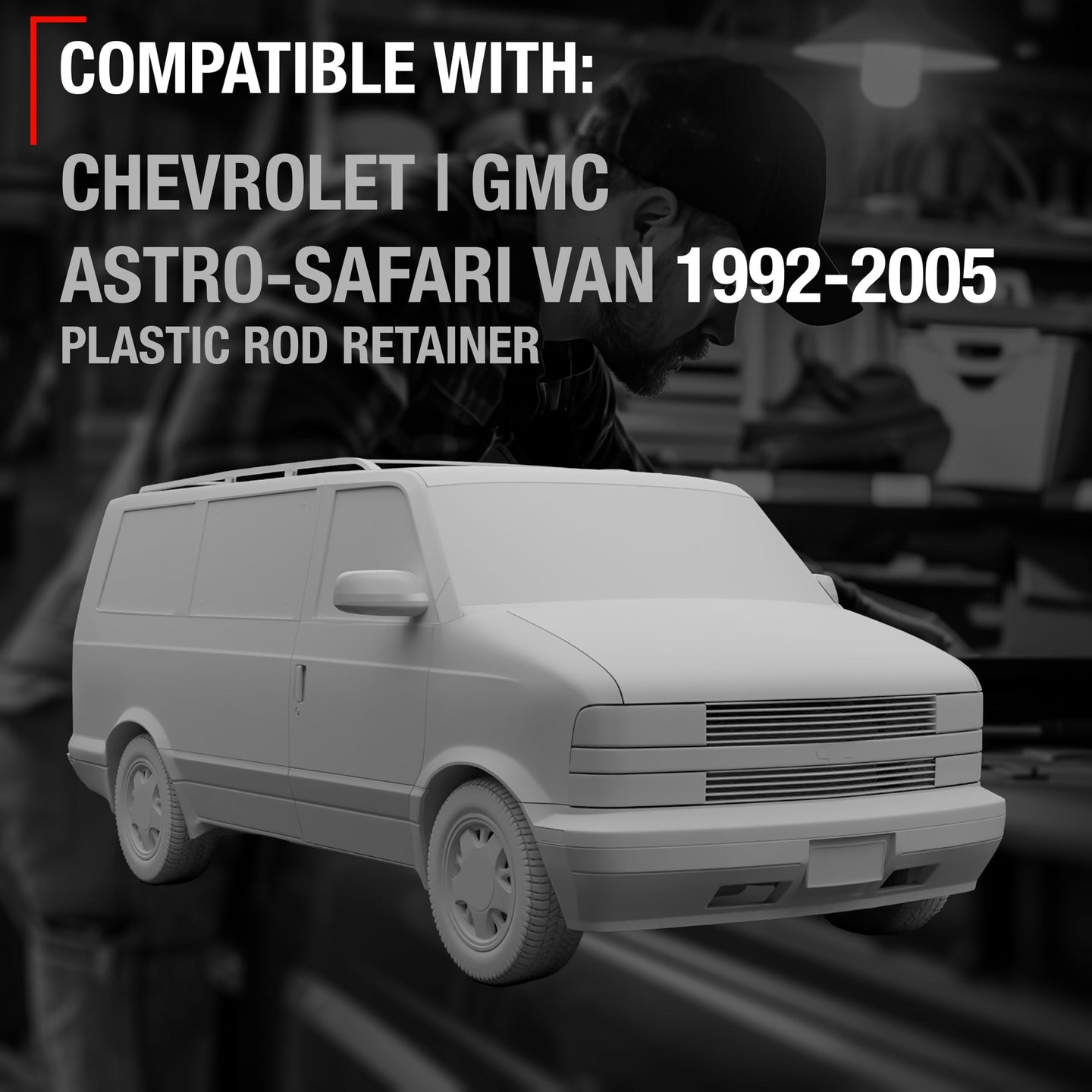 1992-2005 GMC Safari Chevrolet Astro Exterior Front Passenger Door Handle - Smooth Black Metal Lever - Passenger Front Handle