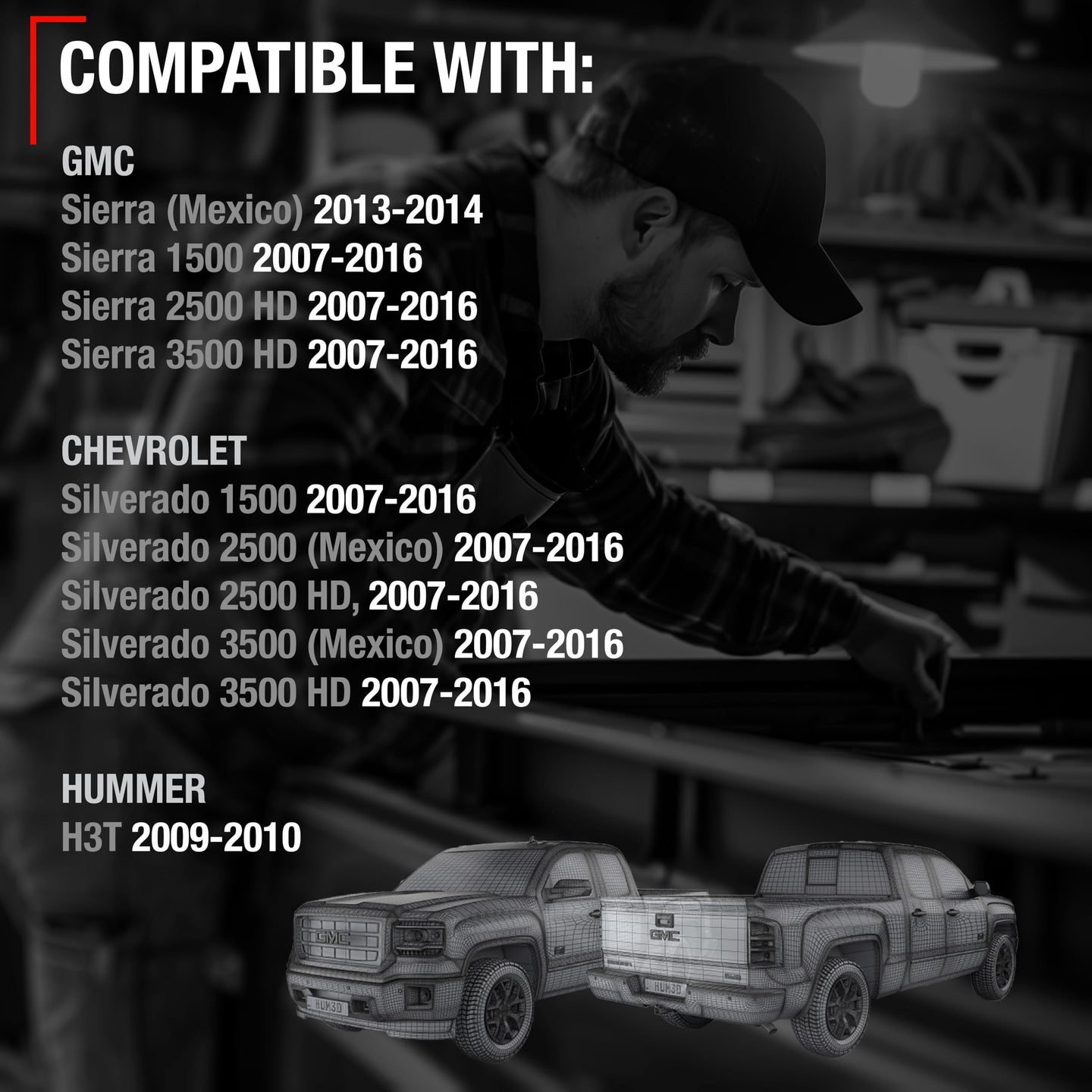 Chevrolet Silverado GMC Sierra Tailgate Cables - Rear Support Strap Set, Durable Metal Replacement