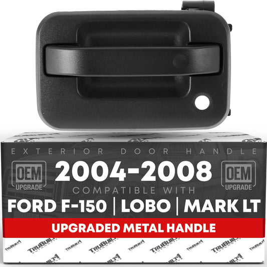 Ford F-150 Lobo Mark LT Front Driver Door Handle - Upgraded Metal - Black with Keyhole - 2004-2014 - Front Driver Side Handle