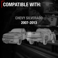 2007-2013 Chevrolet Silverado 1500 2500 3500 HD GMC Sierra 1500 2500 3500 HD Driver Side Mirror Replacement - Manual Flat Glass Textured Black - Driver Side Mirror