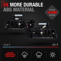 2003-2009 Nissan 350Z Exterior Front Driver and Passenger Door Handle Replacement - Primed Black - Driver + Passenger Side Handle - Black