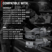 Chevrolet Silverado GMC Sierra Tailgate Handle - Upgraded Metal - Textured with Keyhole & Camera Hole - Black Metal Tailgate