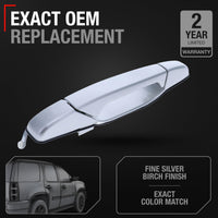 2007-2013 Chevrolet Avalanche Tahoe Suburban Sierra Silverado Cadillac Escalade GMC Denali Yukon Exterior Rear Driver Door Handle - Fine Silver Birch - Rear Driver Door Handle