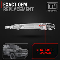 Toyota Tacoma Lexus GX470 Front Passenger Door Handle - All Chrome, Exterior Metal Upgrade - Front Passenger Side Handle