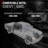 1999-2006 Chevrolet Silverado 1500 2500 3500 HD GMC Sierra 1500 2500 3500 HD Extended Cab Rear Passenger Door Handle Upgraded Metal - Chrome Black - Rear Passenger Side Handle