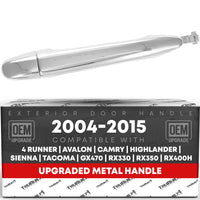 2005-2015 Toyota Tacoma Exterior Front Passenger Door Handle, All Chrome - Front Passenger Side Handle
