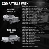 1995-2002 Chevrolet GMC C1500 K1500 C2500 K2500 C3500 K3500 C3500HD C5500 Suburban Interior Front/Rear Passenger Door Handle - Blue - Front & Rear Right Side