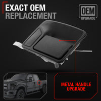 Ford Super Duty F-Series Rear Driver Door Handle - Upgraded Metal - Textured Black - Rear Driver Door
