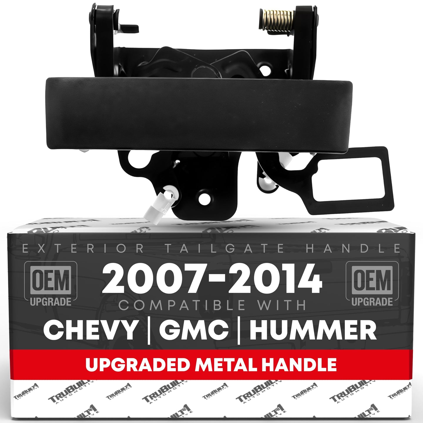 2007-2014 Chevrolet Silverado 1500 2500 HD 3500 HD GMC Sierra 1500 2500 HD 3500 HD Hummer H3T Tailgate Handle - Black - Texture Tailgate Handle