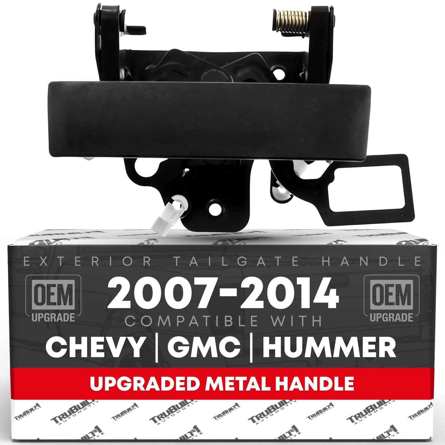 2007-2014 Chevrolet Silverado 1500 2500 HD 3500 HD GMC Sierra 1500 2500 HD 3500 HD Hummer H3T Tailgate Handle - Black - Texture Tailgate Handle