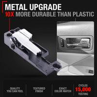 2006-2012 Ford Fusion 2007-2012 Lincoln MKZ 2006-2011 Mercury Milan Interior Front Driver Door Handle Replacement - All Chrome Metal Handle - Front Driver Handle - Metal