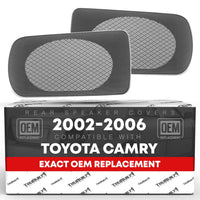 2002-2006 Toyota Camry Speaker Grille Replacement Set, Rear Left & Right Side - Gray - Gray