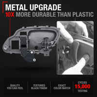 1988-2000 Chevrolet GMC C1500 K1500 C2500 K2500 K3500 92-94 Blazer 95-99 Tahoe 00 GMC Yukon Interior Front Driver Door Handle Upgraded Metal - Gray - Front & Rear Left Side