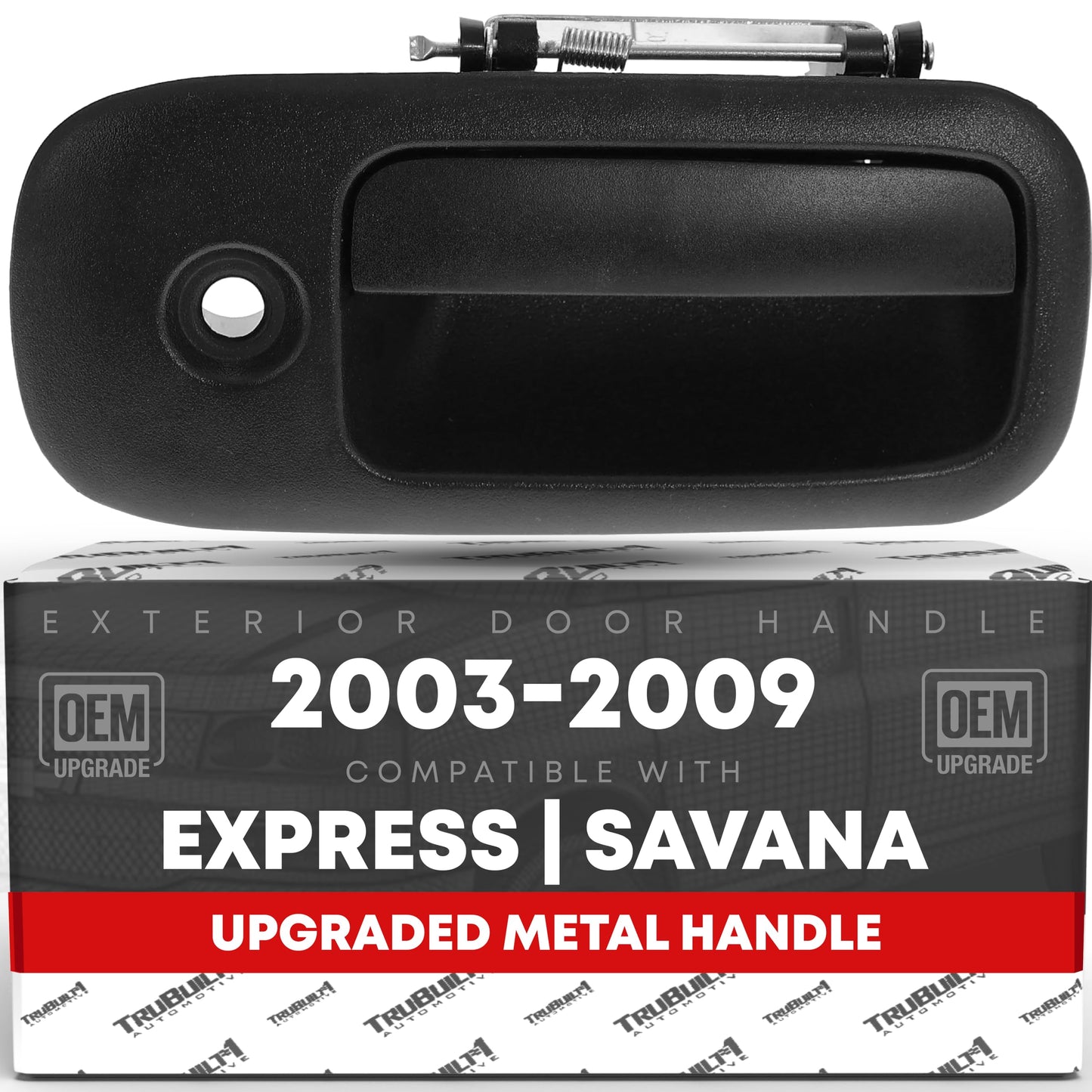 2003-2009 Chevrolet Express Rear Passenger Hinged Door Handle, Textured Black - Rear Passenger Side Hinged Door