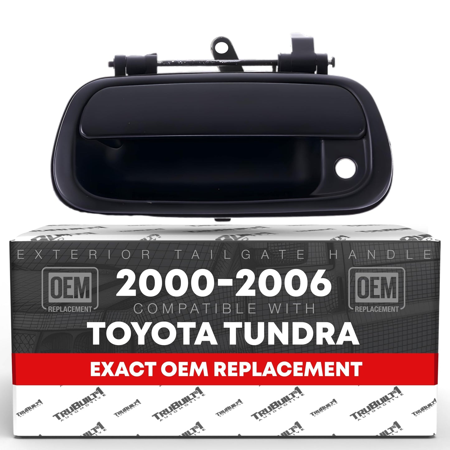 Toyota Tundra Tailgate Handle - Liftgate Latch - Smooth Black Plastic with Keyhole