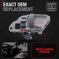 1995-2002 Chevrolet GMC C1500 K1500 Suburban C2500 K2500 Suburban C3500 K3500 C5500 Interior Front or Rear Passenger Door Handle Upgraded Metal - Gray - Front & Rear Right Side
