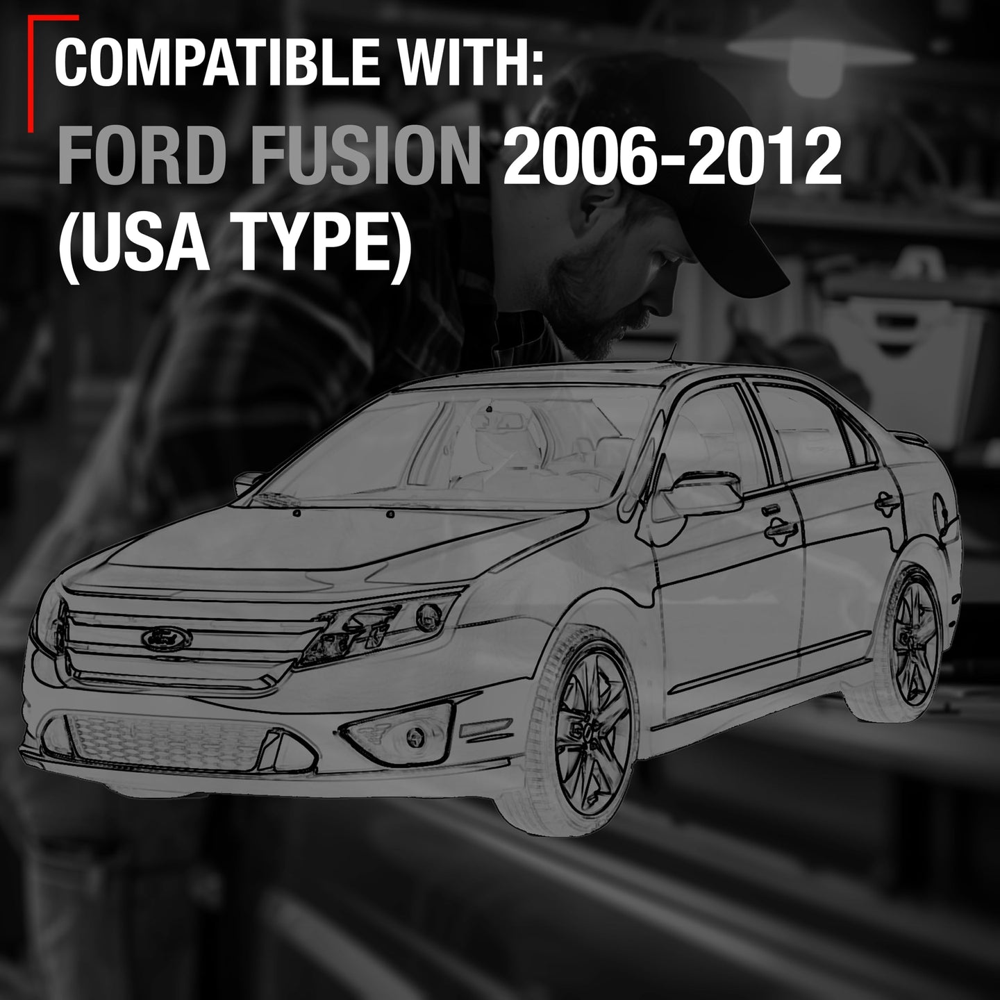 2006-2012 Ford Fusion Mercury Milan Lincoln MKZ Interior Rear Driver Door Handle Replacement - All Chrome Plastic - Rear Driver Handle