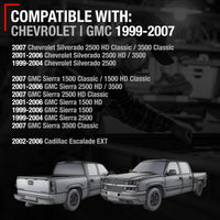 1999-2007 Chevrolet Silverado 1500 2500 3500 GMC Sierra 1500 2500 3500 2002-2006 Cadillac Escalade ESV EXT Avalanche Tailgate Latch Rear Right - Metal - Right Tail Gate Left