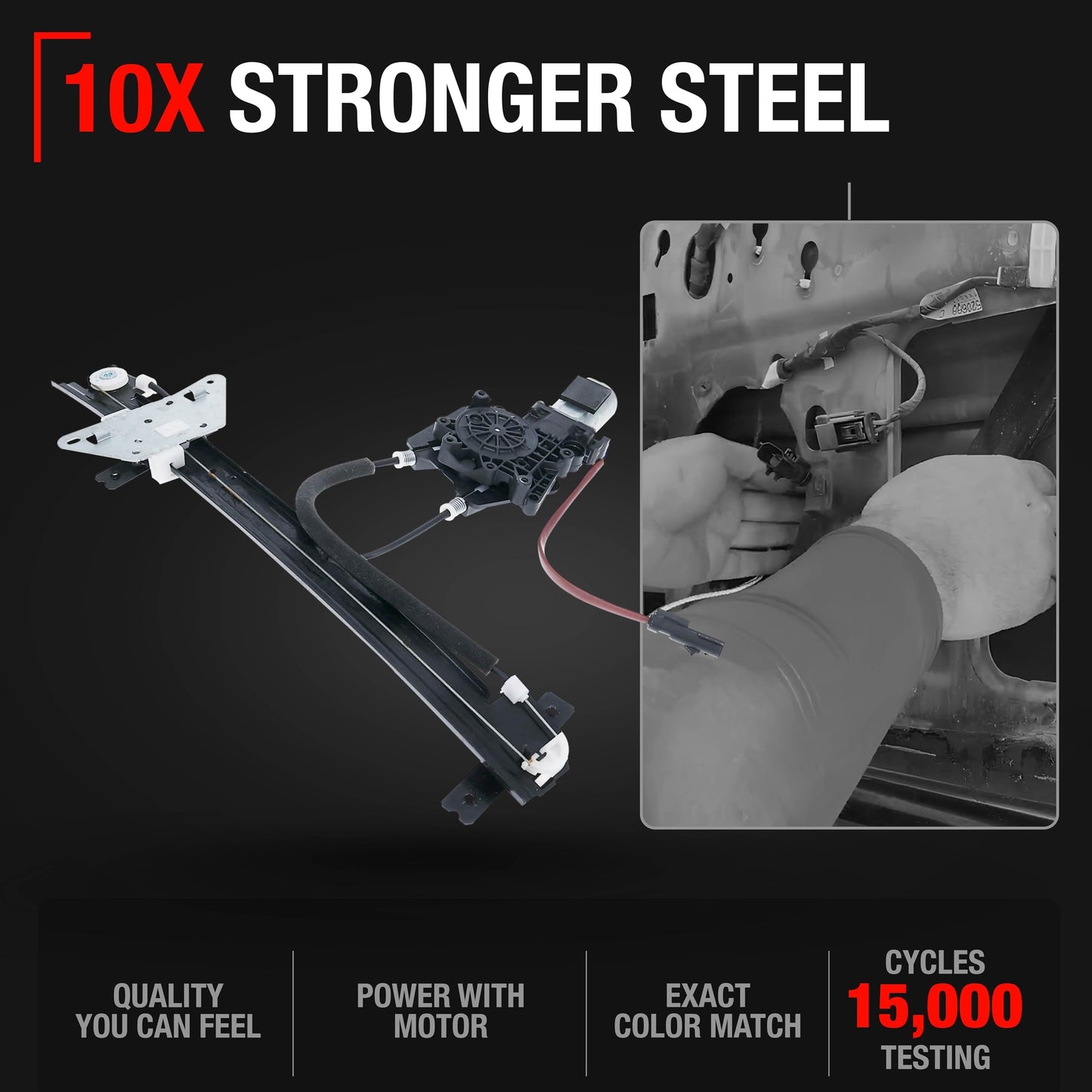 2000-2004 Dodge Dakota 1998-2003 Dodge Durango Power Window Regulator with Motor Assembly Front Driver Side