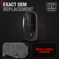 2010-2014 Chevrolet Express Front Passenger Door Handle, Textured Black - Front Passenger Side Handle