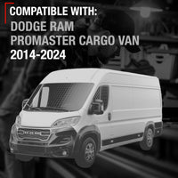 RAM ProMaster Sliding Door Handles with Cables, Rear Driver & Passenger - Textured Black - Left + Right Sliding Door Handle w/ Cable
