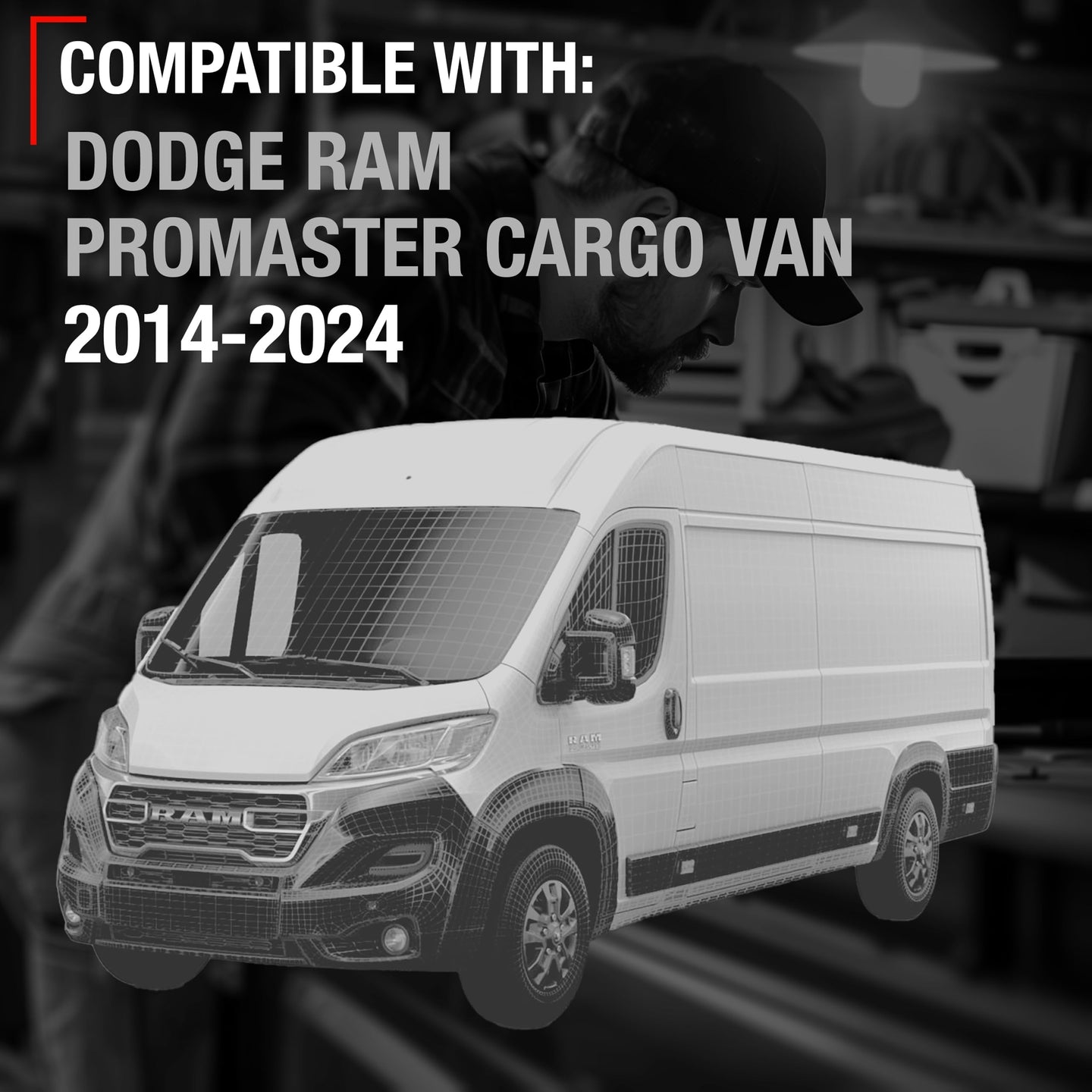 Dodge Ram Promaster Front Driver Door Handle - Textured Black - 2014-2021 - Front Driver Handle w/ Keyhole