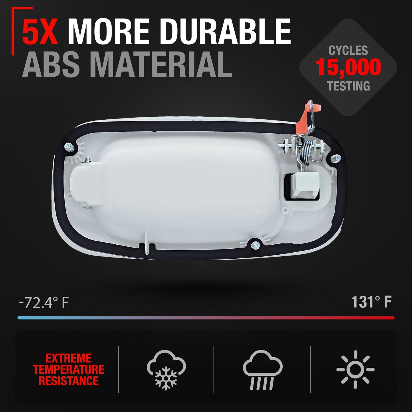 1999-2006 Chevrolet Silverado Suburban Tahoe GMC Sierra Yukon Exterior Front Passenger Door Handle - Olympic White - Front Passenger Door Handle