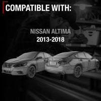 2013-2018 Nissan Altima Sedan Passenger Side Mirror Replacement - Powered Adjustable Non-Foldable Convex Glass Black Cover - Passenger Side Mirror