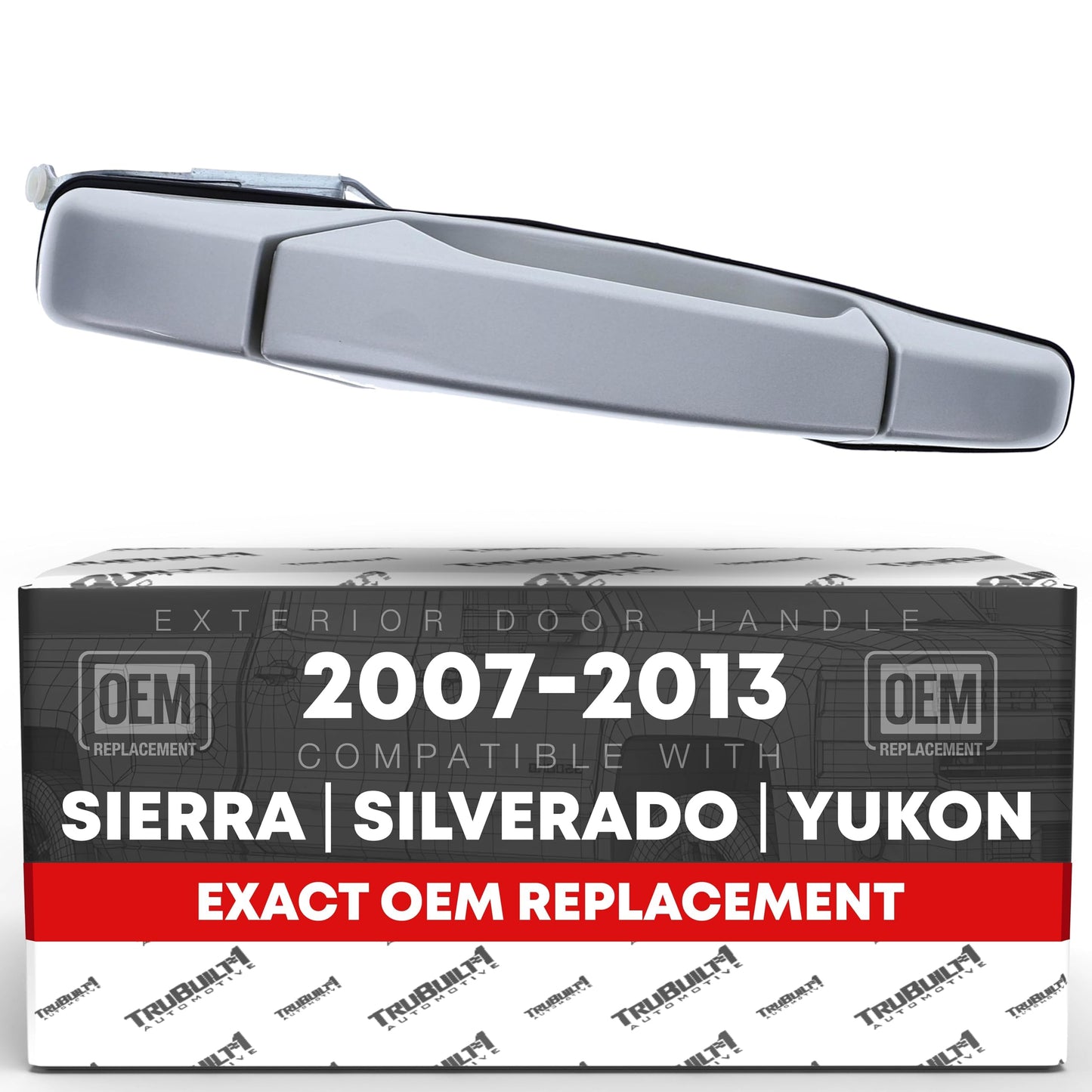 2007-2013 Chevrolet Avalanche Tahoe Suburban Sierra Silverado Cadillac Escalade GMC Denali Yukon Exterior Rear Passenger Door Handle - Fine Silver Birch - Rear Passenger Door Handle