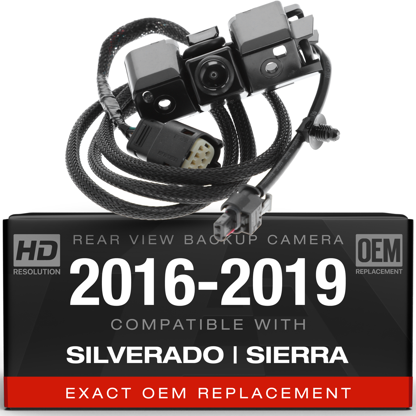 Backup Camera Compatible with 2016-2019 Chevy Silverado, GMC Sierra - OEM Replacement Reverse Camera 84062896, 590-111