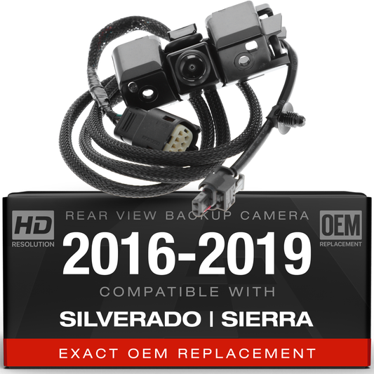 Backup Camera Compatible with 2016-2019 Chevy Silverado, GMC Sierra - OEM Replacement Reverse Camera 84062896, 590-111