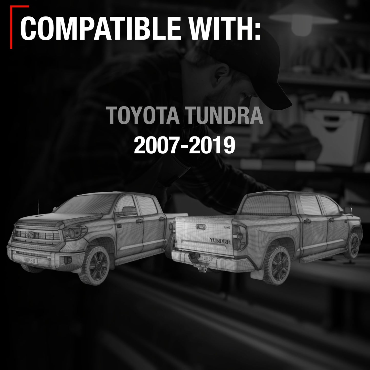 2007-2021 Toyota Tundra Exterior Front Driver Door Handle, All Chrome w/ Keyhole - Front Driver Side Handle