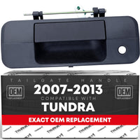 2007-2013 Toyota Tundra Tailgate Handle Assembly Replacement Upgraded Metal - Liftgate Latch Handle Textured Black No Camera Hole - Metal
