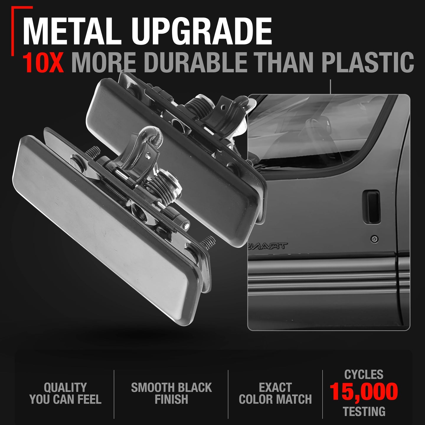 1985-1992 Chevrolet Astro GMC Safari 1990-1996 Pontiac Trans Sport Oldsmobile Silhouette Lumina Exterior Front Driver & Passenger Door Handle - Metal - Driver + Passenger Front Handle