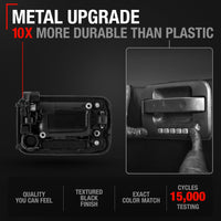 2004-2008 Ford F-150 Lincoln Mark LT Exterior Front Driver Door Handle, Upgraded Metal - Textured Black with Keyhole - Front Driver Side Handle