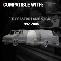 1992-2005 Chevrolet Astro GMC Safari Exterior Front Driver & Passenger Door Handle Set - Smooth Finish Metal - Driver + Passenger Front Handle