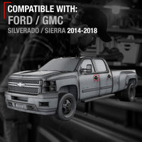 Chevrolet Silverado GMC Sierra Exterior Front Driver Door Handle - Olympic White with Keyhole, Plastic - Front Driver Door Handle