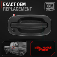 Chevy Silverado Avalanche Front Passenger Door Handle - Textured Black with Keyhole - 1999-2006 - Front Passenger Side Handle