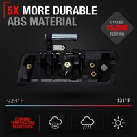 2003-2009 Nissan 350Z Exterior Front Driver Door Handle Replacement - Primed Black with Keyhole - Driver Side Handle - Black