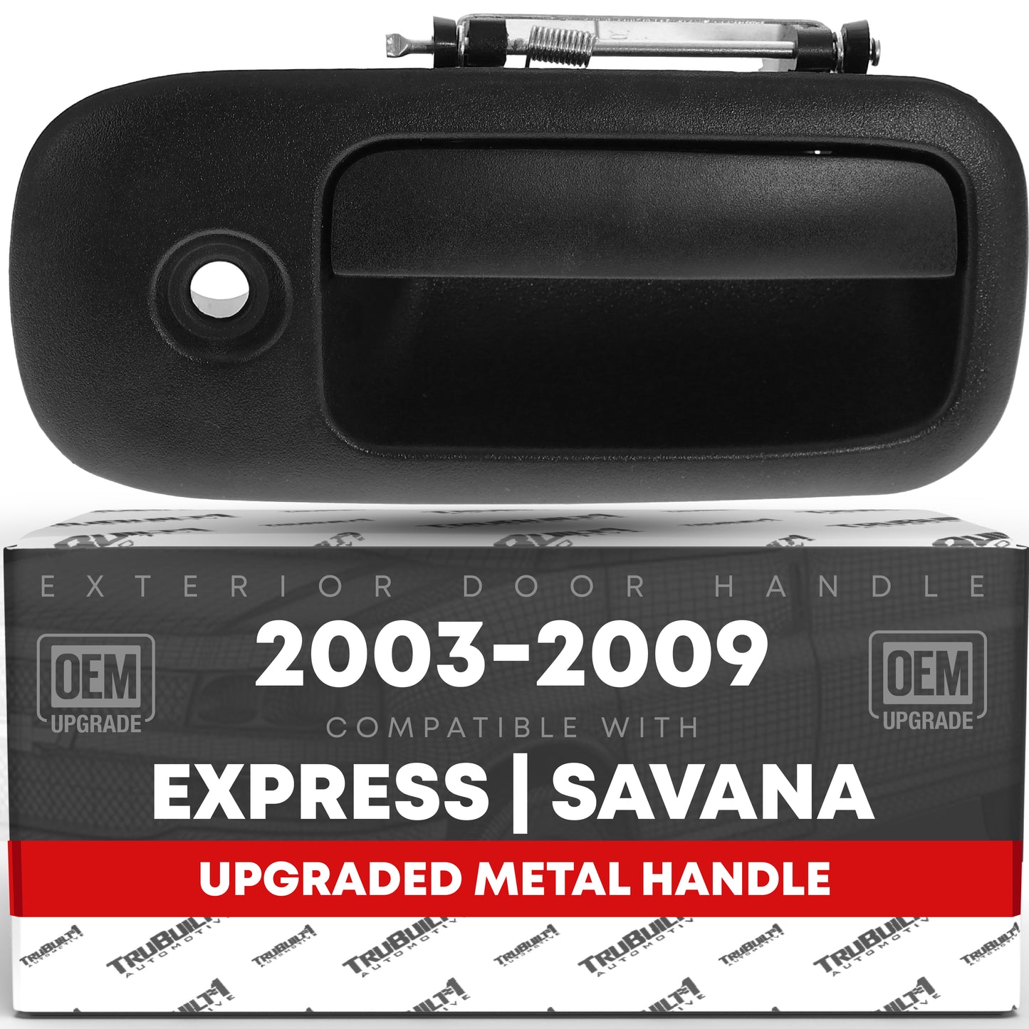 GMC Savana Front Passenger Door Handle - Textured Black Finish, Metal Upgrade for Chevrolet Express - Front Passenger Side Handle
