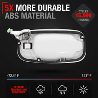 Exterior Rear Driver Door Handle - Compatible with 1999-2006 Chevrolet Silverado, Suburban, Tahoe; 1999-2006 GMC Sierra, Yukon - Olympic White - OEM 15029899-GAZ, 80114 - Rear Driver Door Handle