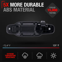 Kia Sorento Rear Passenger Door Handle - Primed Black - Plastic - Rear Passenger Side Handle