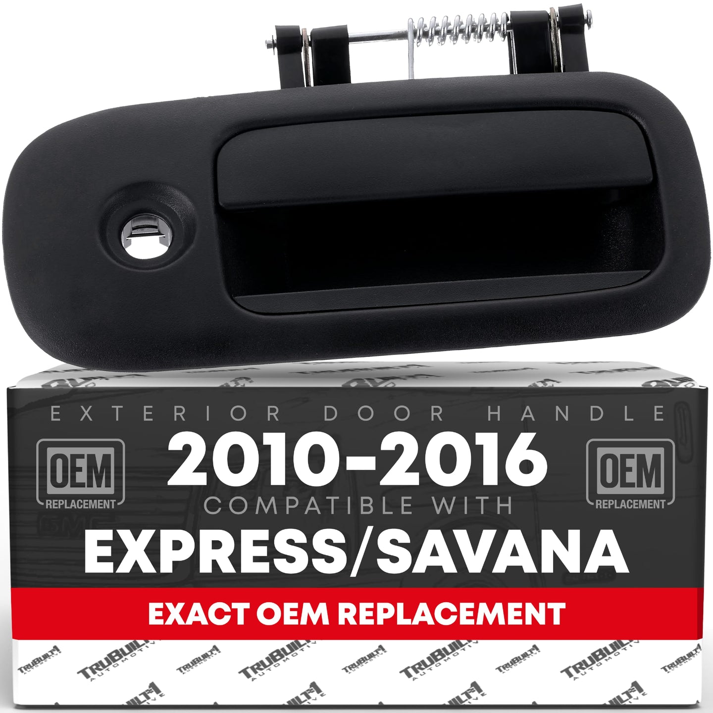 Chevrolet Express GMC Savana Rear Passenger Sliding Door Handle - Textured Black with Keyhole - Right Side Sliding Door Handle