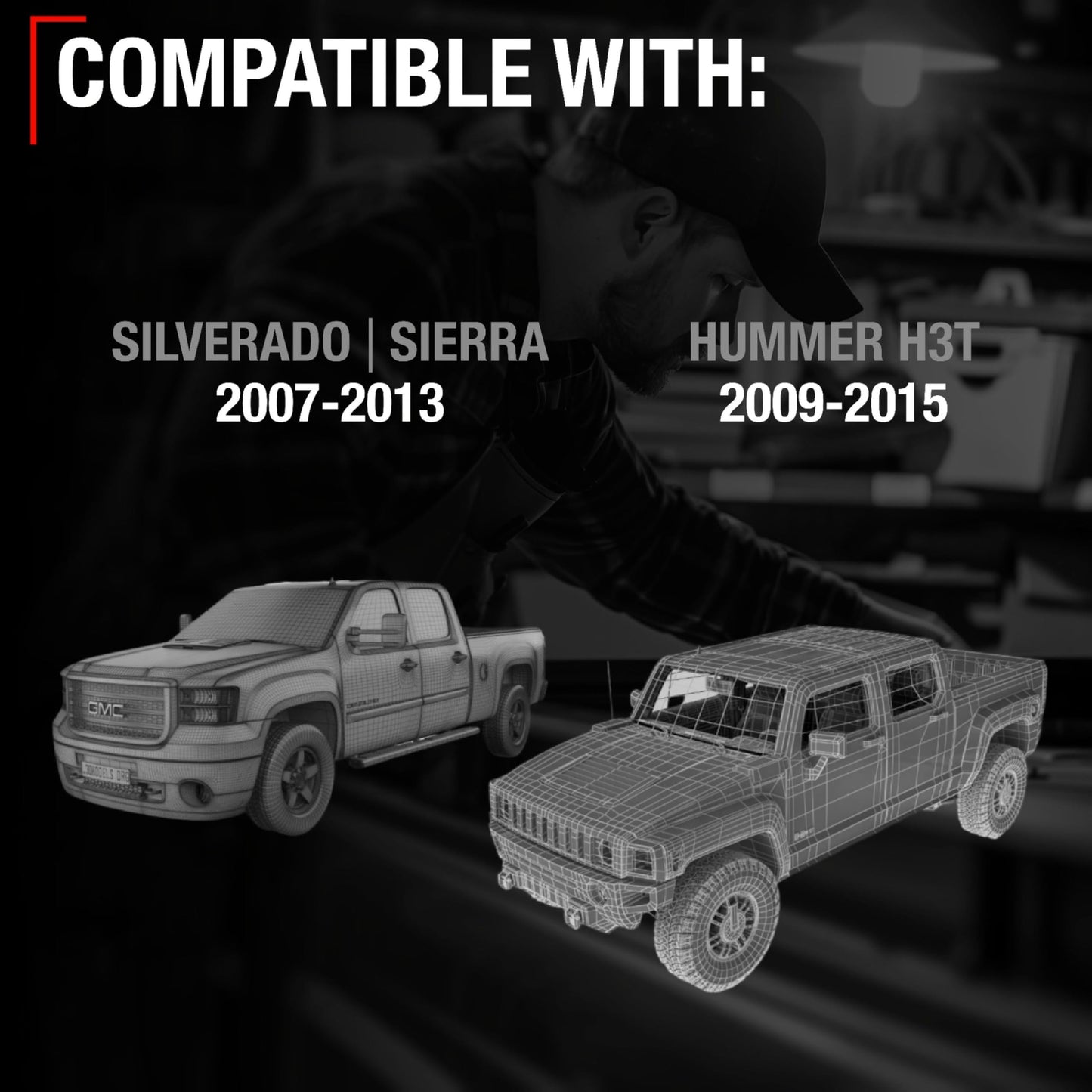 2007-2015 Chevrolet Silverado GMC Sierra Hummer H3T Tailgate Handle Assembly - Upgraded Metal Chrome Finish No Keyhole - Chrome Tailgate Handle