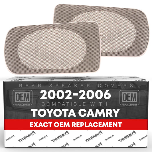 Toyota Camry Speaker Grille Replacement Set, Left and Right Side - Rear Speaker Grille Cover, Beige - Beige
