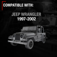 1997-2006 Jeep Wrangler Hood Latch Replacement Set Driver and Passenger Side - Full Door Type Hood Lock Catch Kit